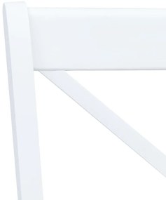 vidaXL Καρέκλες Τραπεζαρίας 6 Τεμ. Λευκό/Αν. Ξύλο Μασίφ Ξύλο Καουτσούκ