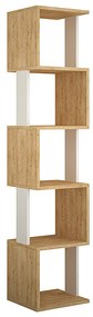 Βιβλιοθήκη Piri Megapap χρώμα sapphire oak/λευκό 35x30x161εκ.