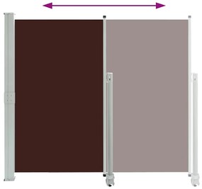 vidaXL Σκίαστρο Πλαϊνό Συρόμενο Βεράντας Καφέ 140 x 300 εκ.