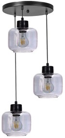 Φωτιστικό Οροφής 534LUN6147 Φ30x80cm 3xE27 40W Fume-Black Opviq