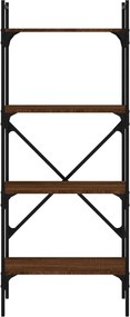 vidaXL Βιβλιοθήκη 4 Επιπέδων Καφέ Δρυς 56x31,5x138,5 εκ. Επεξεργ. Ξύλο