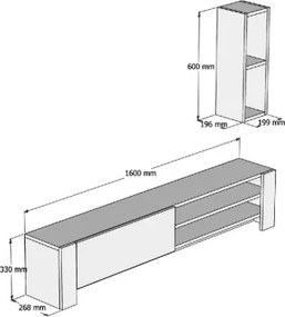 TV Unit Naz - White White