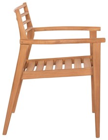 Πολυθρόνα MOOSEN Μασίφ Ξύλο Teak Φυσικό 59x60x78,5Υ εκ. 2αδα 59x60x78.5 εκ.