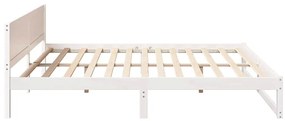 vidaXL Σκελετός Κρεβατιού Λευκό 180 x 200 cm Μασίφ ξύλο πεύκου