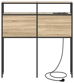 vidaXL Κεφαλάρι Αποθήκης με ράφι Sonoma Δρυς 80 cm Επεξεργασμένο ξύλο