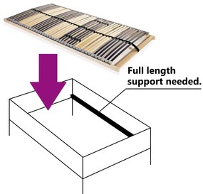 vidaXL Τελάρο Κρεβατιού με 42 Σανίδες & 7 Ζώνες 120 x 200 εκ.