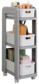 Πλαστική ραφιέρα τροχήλατη 3 επιπέδων - 5301-3 - 915138