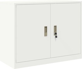 vidaXL Ντουλάπι αποθήκευσης 2 τμχ. Λευκό 90 x 40 x 160 εκ Ατσάλι