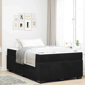 vidaXL Σκελετός κρεβατιού με στρώμα Μαύρο 120 x 200 cm Βελούδο