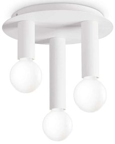 Φωτιστικό Οροφής - Πλαφονιέρα Petit 327969 Φ30x22,5cm 3xE27 42W White Ideal Lux