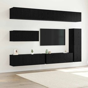 vidaXL Σετ επίπλου τηλεόρασης 7 pcs Μαύρη δρυς 30.5 x 30 x 110 εκ.