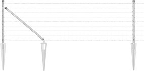 vidaXL Τεντώτο με στήριγμα Ασημί 0,8 x 10 m Ατσάλι