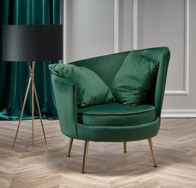 ALMOND leisure chair color: dark green