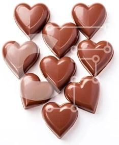 Intra Συλλεκτικό Ξύλινο Παζλ Plywood  4mm - Σοκολατένιες καρδιές σε σχήμα καρδιάς ανάποδα Σε Ξύλινο Κουτί - Διαστάσεις Puzzle: 10x10 cm – 25 κομμάτια