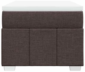 vidaXL Κρεβάτι Boxspring με Στρώμα Σκούρο Καφέ 100x200 εκ. Υφασμάτινο