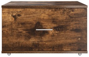 vidaXL Συρταριέρα Καπνιστή καρυδιά MDF με βερνίκι Συρταριέρα Ορθογώνια