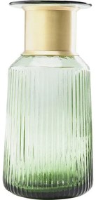 Βάζο Barfly Πράσινο-Χρυσό Γυάλινο 30 εκ. 15x15x30εκ - Χρυσό