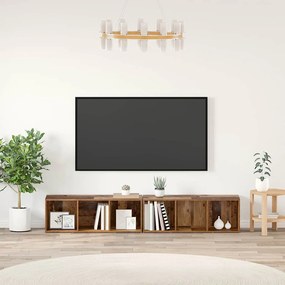vidaXL Σετ επίπλου τηλεόρασης 2 pcs Παλιό Ξύλο Επεξεργασμένο Ξύλο