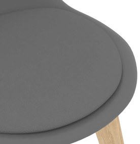 vidaXL Καρέκλες Τραπεζαρίας 2 τεμ. Γκρι Πλαστικές