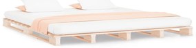 vidaXL Κρεβάτι Παλέτες 180 x 200 εκ. Μασίφ Ξύλο Super King Size