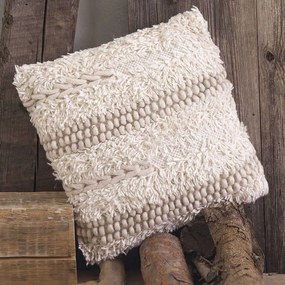 Μαξιλάρι Διακοσμητικό (Με Γέμιση) Alkistis Ecru Rythmos 40Χ40 Wool