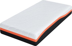 vidaXL Στρώμα Λευκό και Μαύρο 80 x 160 cm Ζακάρ ύφασμα