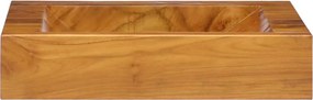 vidaXL Νιπτήρας 50 x 35 x 10 εκ. από Μασίφ Ξύλο Teak