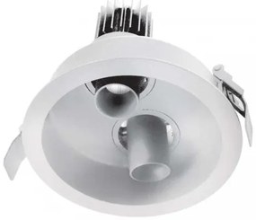 Χωνευτό Σποτ Φωτιστικό Οροφής 2xLED 9W IP20 3000K Zambelis-1927-Λευκό 1927