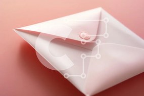 Intra Συλλεκτικό Ξύλινο Παζλ Plywood 4mm - Κομψός ροζ φάκελος σε φόντο κλίσης Σε Ξύλινο Κουτί - Διαστάσεις: 10x10 cm – 25 κομμάτια