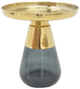 Τραπεζάκι Βοηθητικό Kunlo 101-000104 Φ50x53,5cm Gold-Black