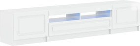 vidaXL 5 Τεμάχια LED Τηλεοπτικού Ντουλαπιού Γυαλιστερό Λευκό