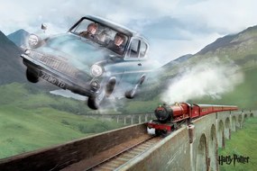 XXL Αφίσα Harry Potter - Flying Ford Anglia, (120 x 80 cm)