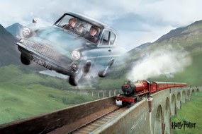 XXL Αφίσα Harry Potter - Flying Ford Anglia