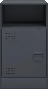 vidaXL Κομοδίνα 2 τεμ. Ανθρακί 34,5x39x62 εκ. από Χάλυβα