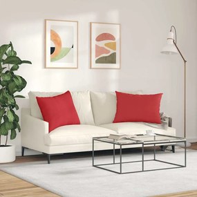 vidaXL Μαξιλάρι Καναπέ 2 pcs Κόκκινο 70 x 50 cm ύφασμα