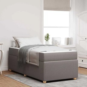 vidaXL Σκελετός Κρεβατιού Taupe 90 x 200 cm ύφασμα