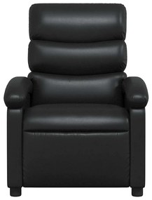 vidaXL Πολυθρόνα Μασάζ Ανακλινόμενη Μαύρη από Συνθετικό Δέρμα