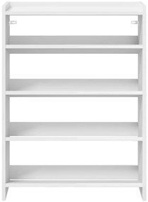 Ράφι παπουτσιών Λευκό 60x25x81 cm Κατασκευασμένο ξύλο - Λευκό