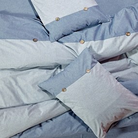 Παπλωματοθήκη Peach 19 (Σετ 3τμχ) Blue Kentia Queen Size 220x240cm 100% Cotton