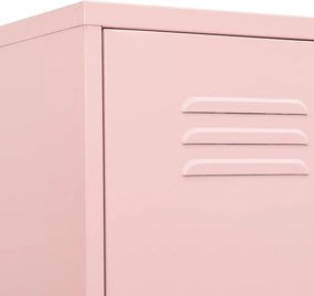 vidaXL Φοριαμός Ροζ 35 x 46 x 180 εκ. από Ατσάλι