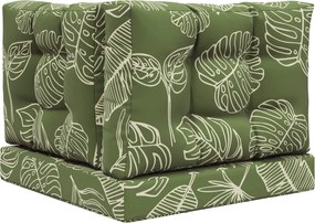 vidaXL Μαξιλάρι Καναπέ Εξωτερικού Χώρου 3 pcs Σχέδιο Φύλλου