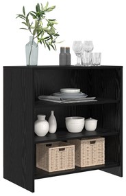 vidaXL Πλευρική Ντουλάπα Μαύρη Δρυς 70x41x75 εκ Επεξεργασμένο Ξύλο