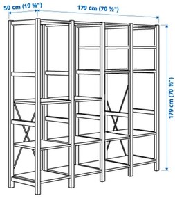 IVAR 4 τμήματα/ράφια, 179x50x179 cm 994.070.67