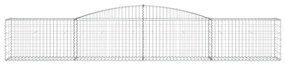 vidaXL Συρματοκιβώτια Τοξωτά 10 τεμ. 400x50x60/80 εκ. Γαλβαν. Ατσάλι