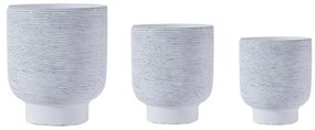 Κασπώ κεραμικό λευκό σετ/3 28x31-23x26-12,5x14,5cm