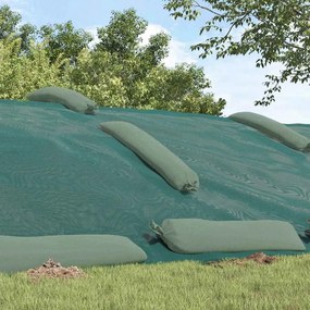 vidaXL Κάλυμμα σιλό Πράσινο 12 x 5 μ HDPE