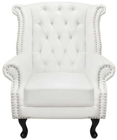 ΠΟΛΥΘΡΟΝΑ-ΜΠΕΡΖΕΡΑ T.CHESTERFIELD POLINA HM0053.02 PU ΛΕΥΚΟ ΜΑΤ 83x75x107Yεκ.