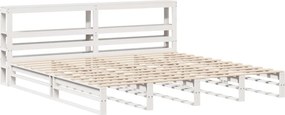 vidaXL Σκελετός Κρεβ. Χωρίς Στρώμα Λευκό 180x200 εκ Μασίφ Πεύκο