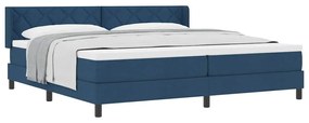 vidaXL Κρεβάτι box spring με στρώμα με στρώμα Μπλε 200 x 200 cm