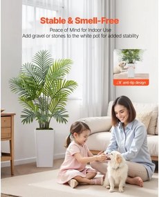 VEVOR 1219 mm 2Pack Artificial Areca Palm Trees with White Planter Indoor